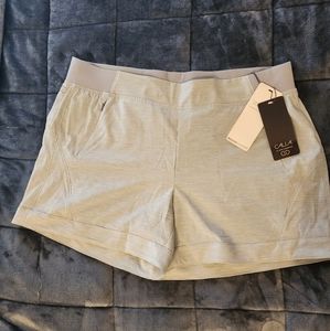 Calia Anywhere 5” Grey Cuff Shorts